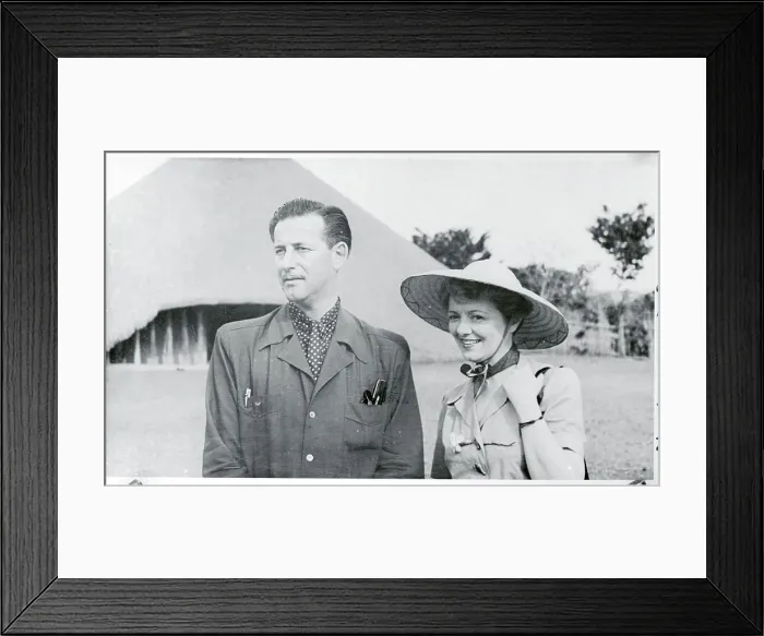 Framed Print : Janet Gaynor Posing with Her Husband Framed Print : Janet Gaynor Posing with Her Husband