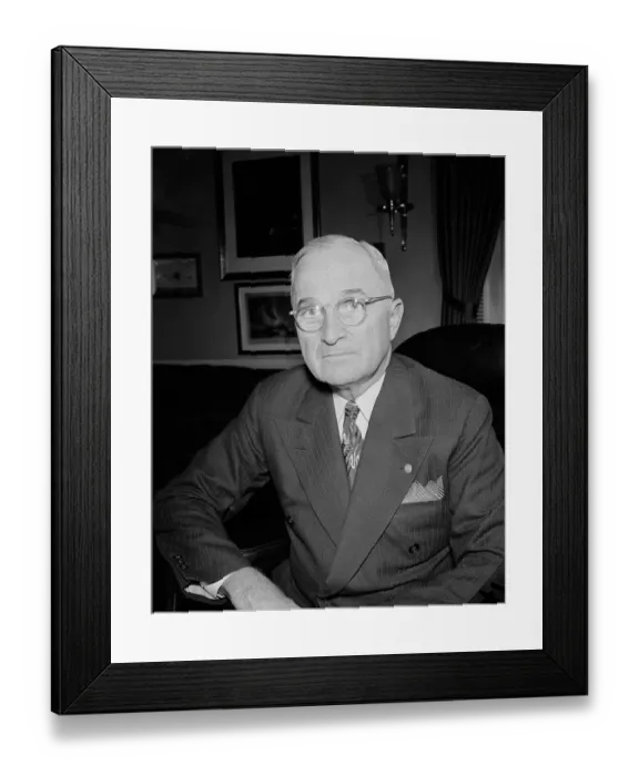 Framed Print : Portrait of US President Harry Truman Framed Print : Portrait of US President Harry Truman
