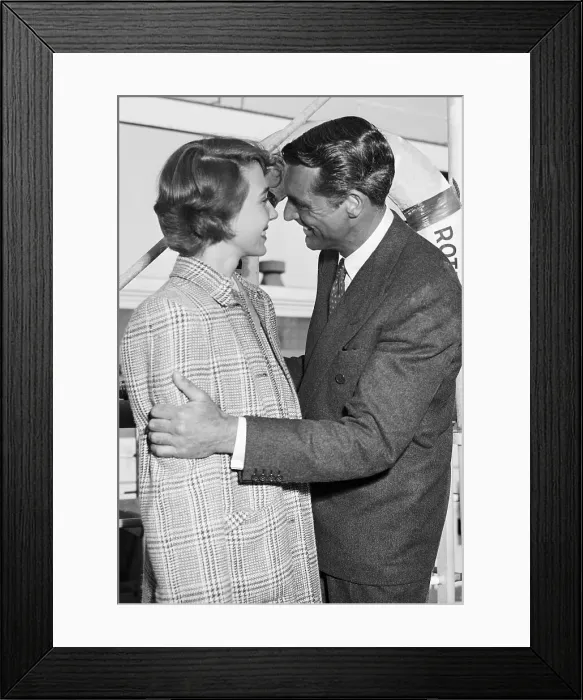 Framed Print : Actor Cary Grant Greets Actress Betsy Drake Framed Print : Actor Cary Grant Greets Actress Betsy Drake