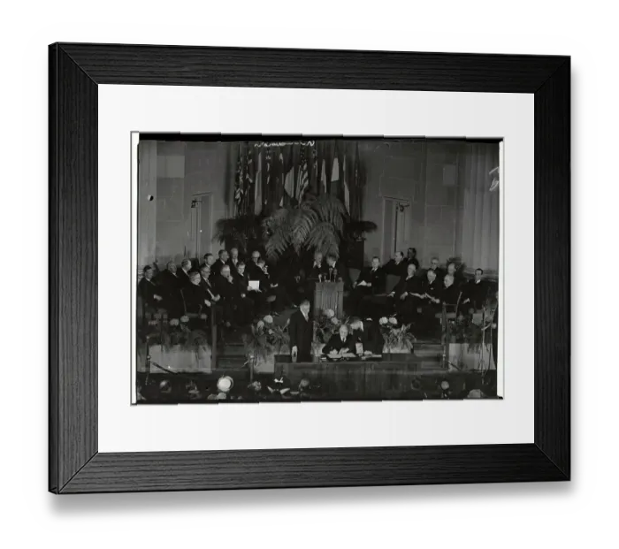 Framed Print : Robert Schuman Signing North Atlantic Defense Pact Framed Print : Robert Schuman Signing North Atlantic Defense Pact
