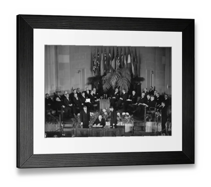 Framed Print : Signing NATO Agreement Framed Print : Signing NATO Agreement