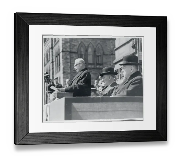Framed Print : Louis St. Laurent Reading an Address Framed Print : Louis St. Laurent Reading an Address