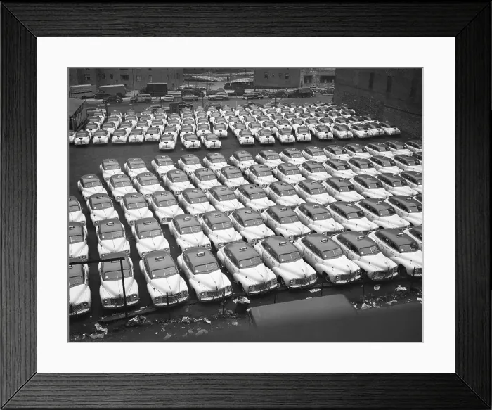 Framed Print : Taxicabs of Striking Cab Drivers Framed Print : Taxicabs of Striking Cab Drivers