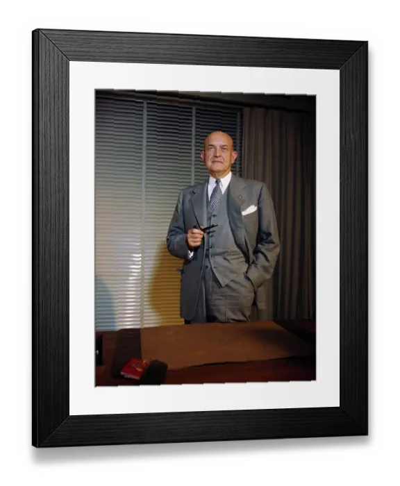 Framed Print : Louis A. Johnson Holding Pipe in Hand Framed Print : Louis A. Johnson Holding Pipe in Hand