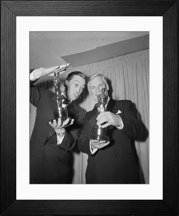 Framed Print : John and Walter Huston with Oscars Framed Print : John and Walter Huston with Oscars