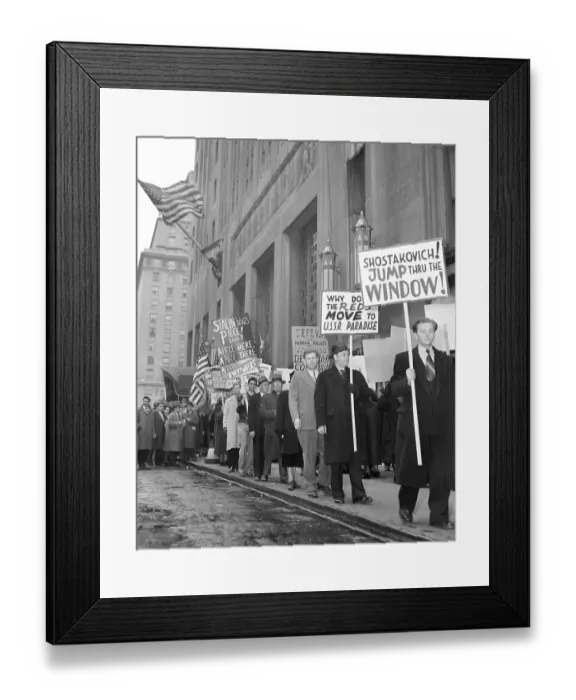 Framed Print : People Picketing Peace Parley Framed Print : People Picketing Peace Parley