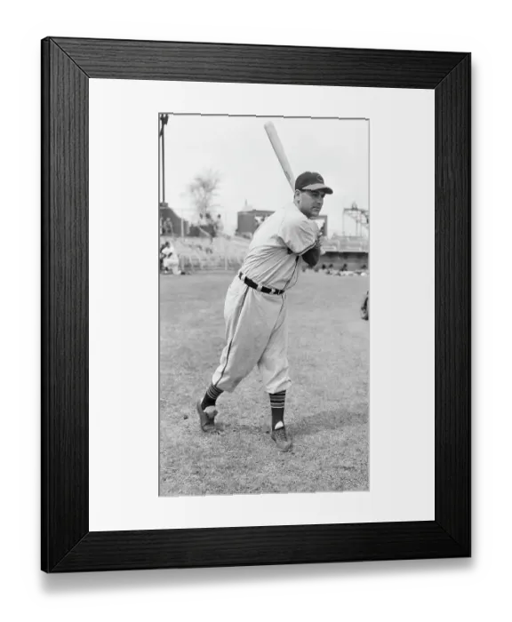 Framed Print : Lou Boudreau Standing Holding Bat Framed Print : Lou Boudreau Standing Holding Bat