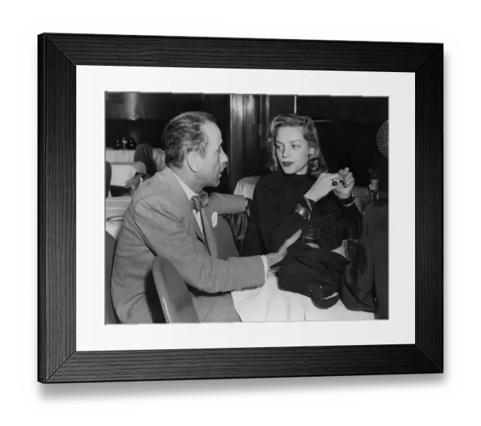 Framed Print : Portrait of Humphrey Bogart and Lauren Bacall Framed Print : Portrait of Humphrey Bogart and Lauren Bacall