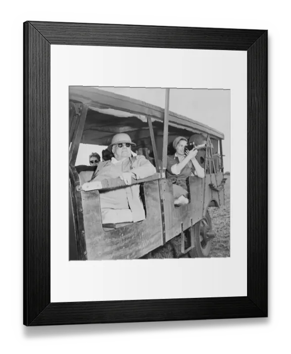 Framed Print : Aga Khan and Wife in Safari Jeep Framed Print : Aga Khan and Wife in Safari Jeep