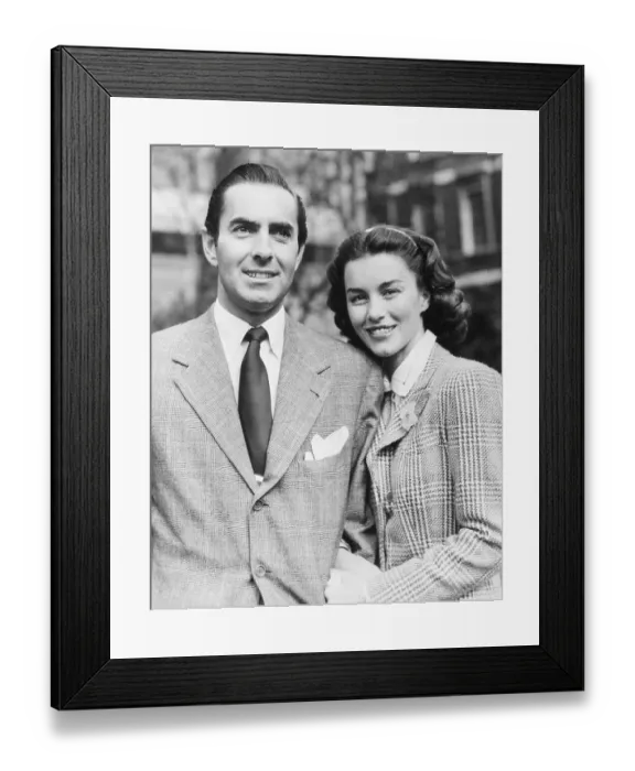 Framed Print : Tyrone Power and His Wife Linda Christian Framed Print : Tyrone Power and His Wife Linda Christian