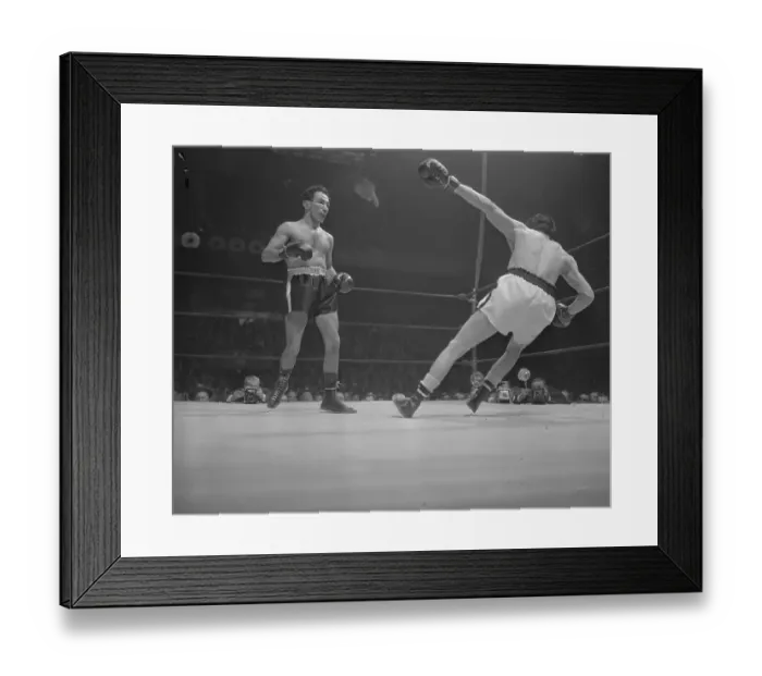 Framed Print : Ray Famechon Falling to Ring Floor Framed Print : Ray Famechon Falling to Ring Floor