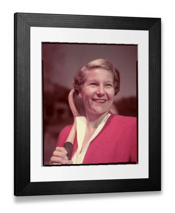 Framed Print : Louis Brough Holding Tennis Racket Framed Print : Louis Brough Holding Tennis Racket