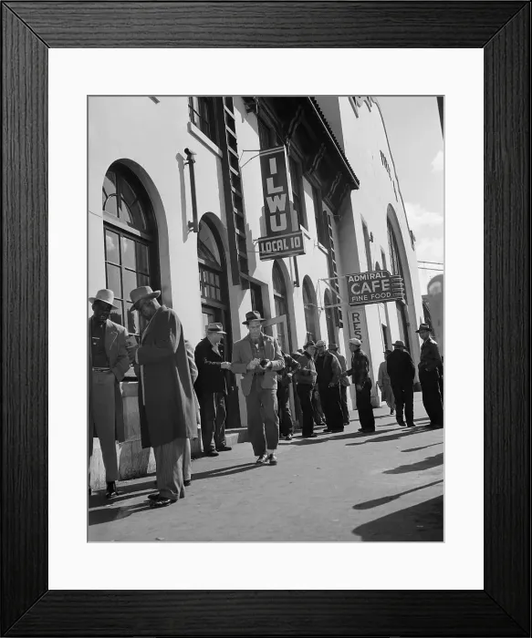 Framed Print : Men Outside The Ilwu Hiring Hall Framed Print : Men Outside The Ilwu Hiring Hall
