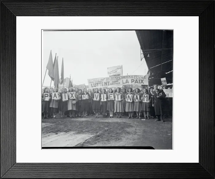 Framed Print : French Female Communists Demonstrating