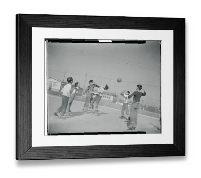 Framed Print : Youths Playing Basketball Framed Print : Youths Playing Basketball