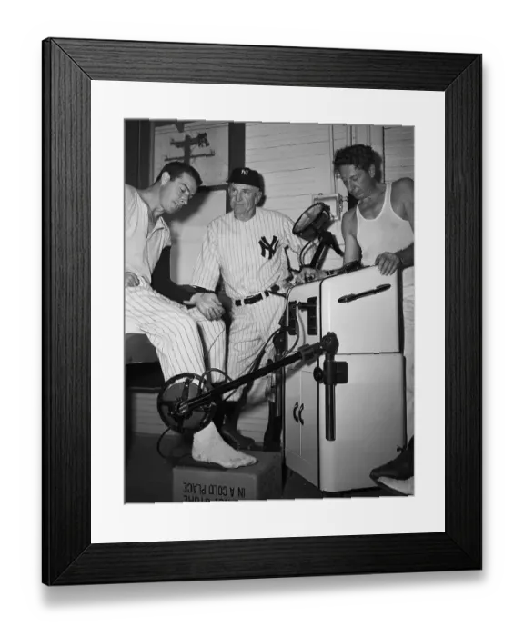 Framed Print : Trainer Treating Joe DiMaggio Framed Print : Trainer Treating Joe DiMaggio