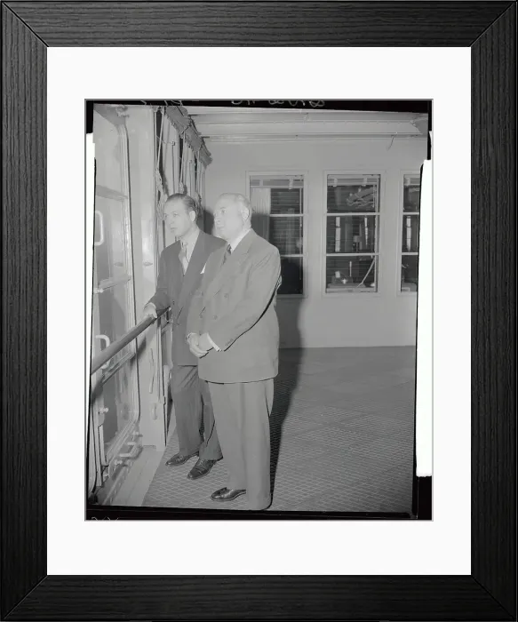 Framed Print : David and Robert Sarnoff Looking to Side Framed Print : David and Robert Sarnoff Looking to Side