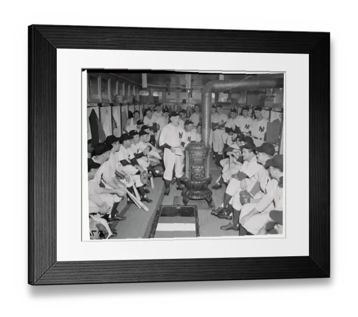 Framed Print : Casey Stengel Speaking with Yankees Framed Print : Casey Stengel Speaking with Yankees