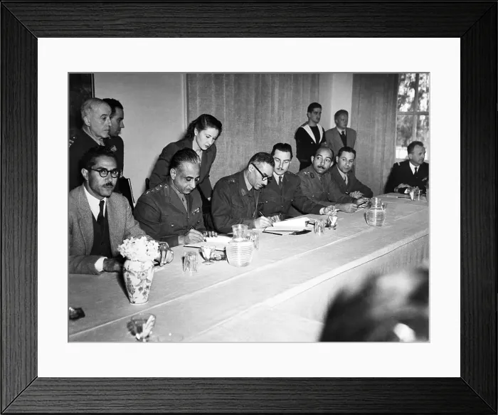 Framed Print : Egyptian Delegates Sign Treaty with Israel Framed Print : Egyptian Delegates Sign Treaty with Israel