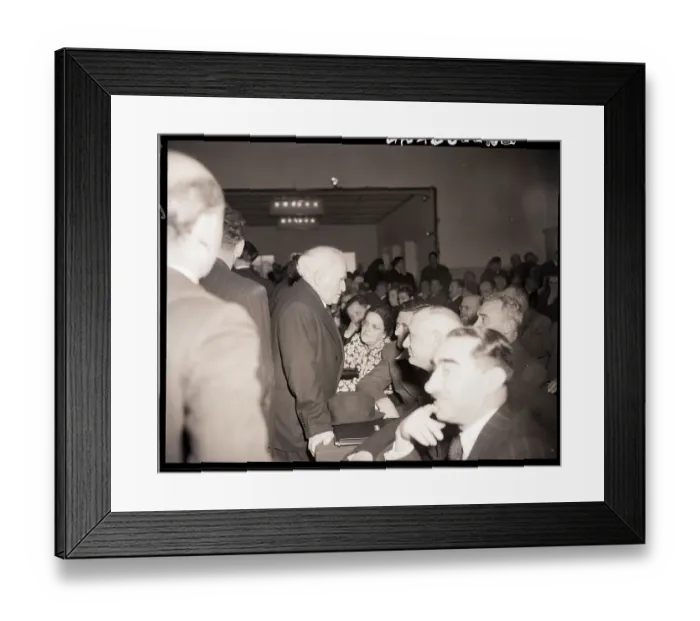 Framed Print : David Ben Gurion Speaking with Colleagues