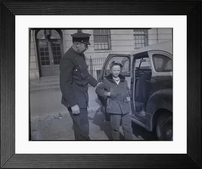 Framed Print : 14 Year Old Boy Taken By Police Framed Print : 14 Year Old Boy Taken By Police
