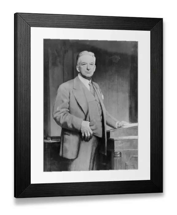 Framed Print : Chief Justice Arthur T. Vanderbilt Posing by Podium