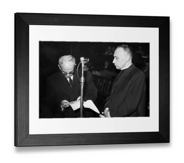 Framed Print : Jusztin Baranyai and Cardinal Jozsef Mindszenthy Framed Print : Jusztin Baranyai and Cardinal Jozsef Mindszenthy