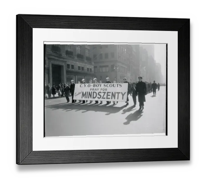 Framed Print : Boy Scouts Protesting in Parade Framed Print : Boy Scouts Protesting in Parade