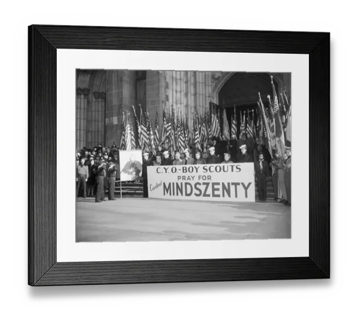 Framed Print : Cardinal Mindszenty Demonstration Framed Print : Cardinal Mindszenty Demonstration