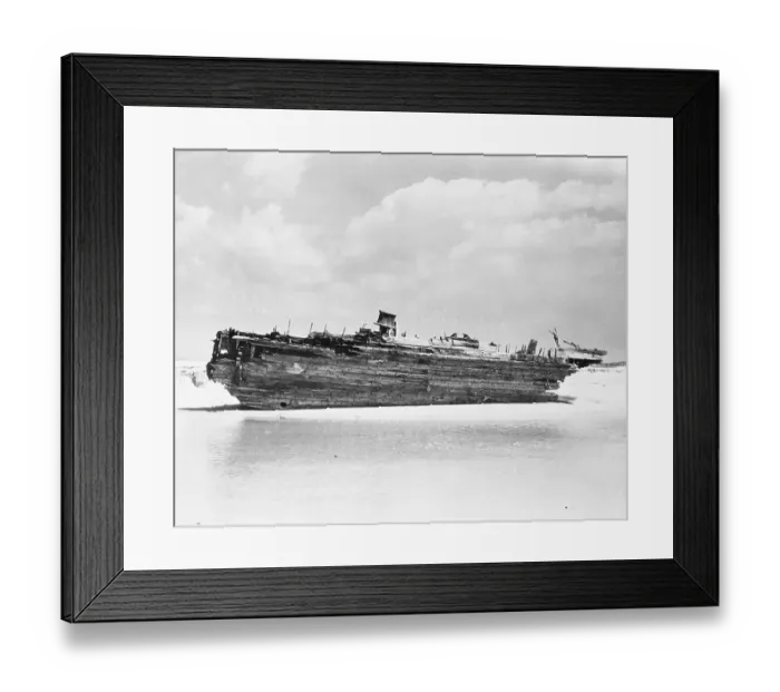 Framed Print : Shipwreck. (Original Caption). Ghost Ship Framed Print : Shipwreck. (Original Caption). Ghost Ship