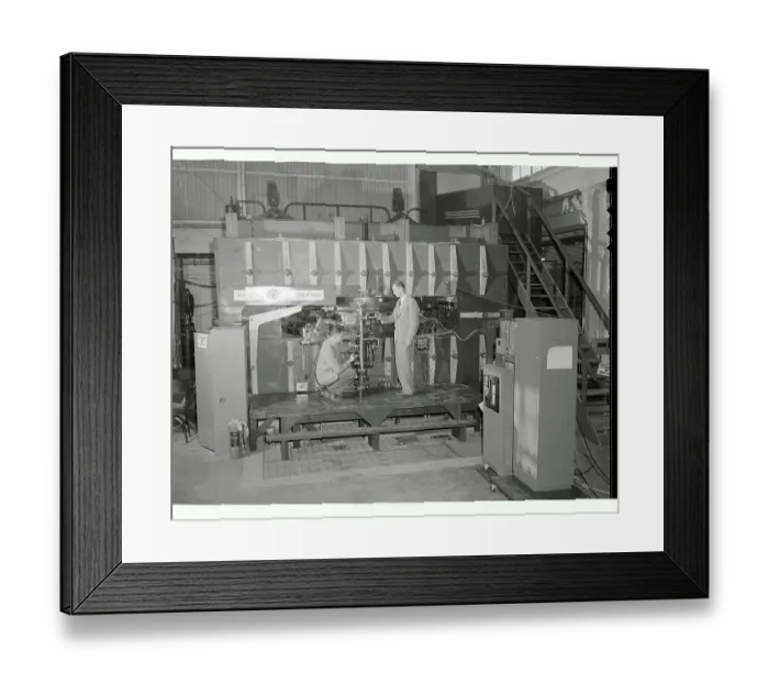 Framed Print : Edwin McMillan and Marvin Martin Checking Equipment