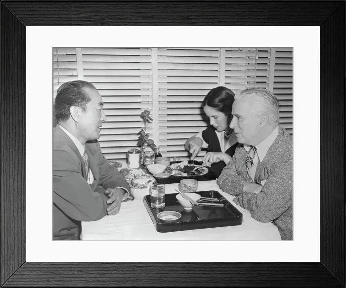 Framed Print : Charlie Chaplin Chatting with Sessue Hayakawa Framed Print : Charlie Chaplin Chatting with Sessue Hayakawa