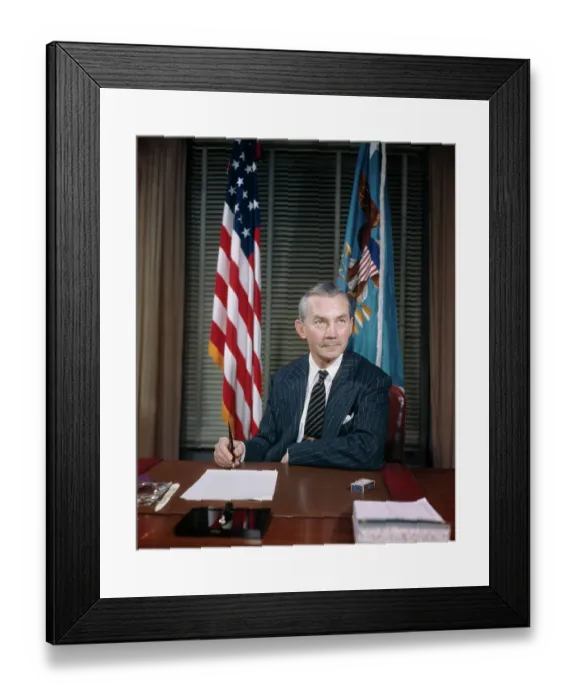 Framed Print : James V. Forrestal Sitting at Desk
