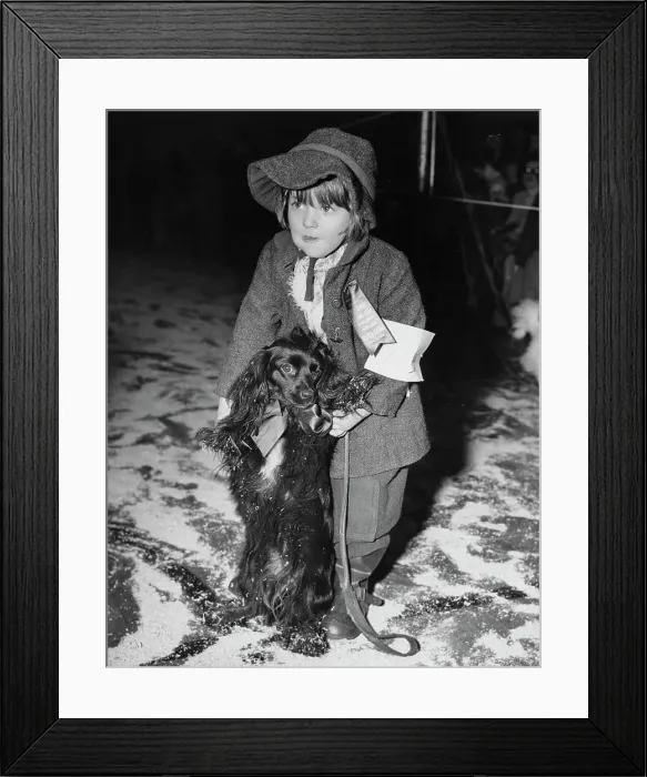 Framed Print : Girl With Dog Framed Print : Girl With Dog