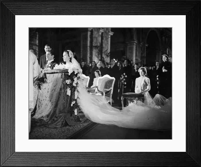Framed Print : Actor Tyrone Power and Linda Christian Wedding Framed Print : Actor Tyrone Power and Linda Christian Wedding