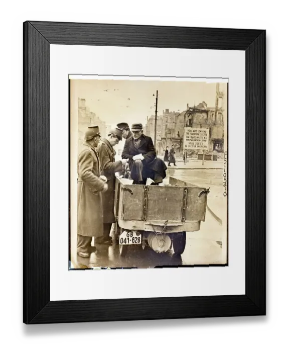Framed Print : German Police Enforce Blockade at Border Framed Print : German Police Enforce Blockade at Border