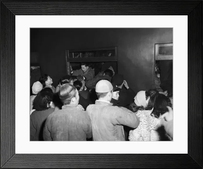 Framed Print : People Entering Train Through Window Framed Print : People Entering Train Through Window