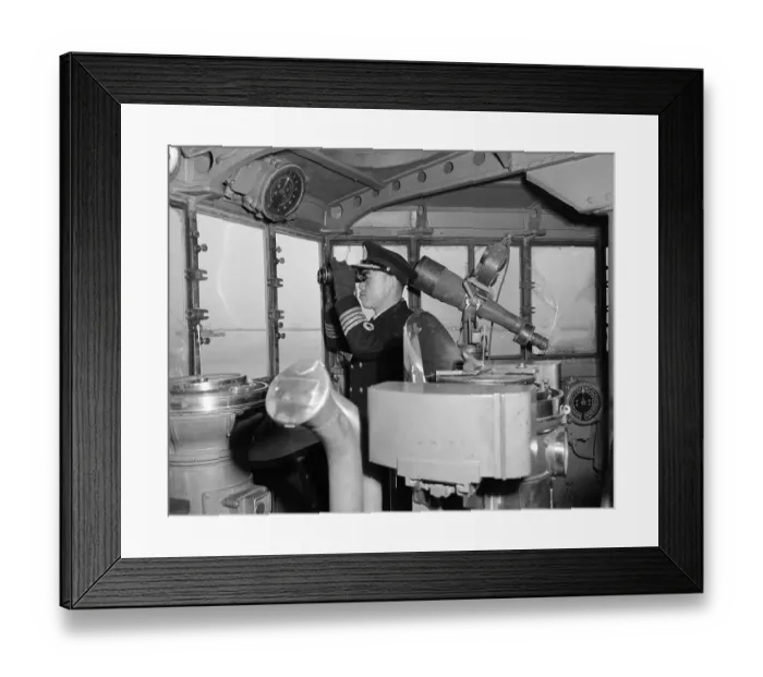 Framed Print : Captain Liu Kwang-kai Keeping Look Out Framed Print : Captain Liu Kwang-kai Keeping Look Out