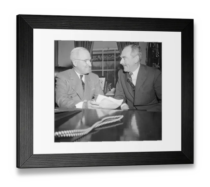 Framed Print : President Harry S. Truman Conversing with Dean Acheson Framed Print : President Harry S. Truman Conversing with Dean Acheson