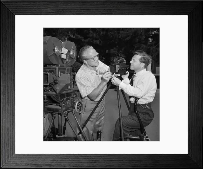 Framed Print : Mickey Rooney Using Camera Framed Print : Mickey Rooney Using Camera