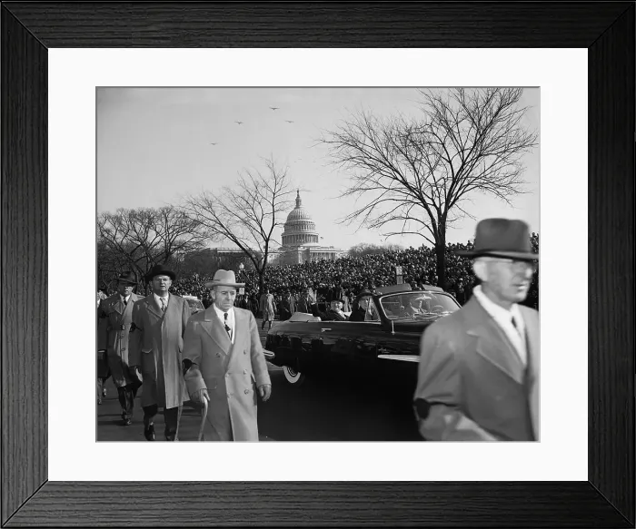 Framed Print : President Rides In Inaugural Parade Framed Print : President Rides In Inaugural Parade