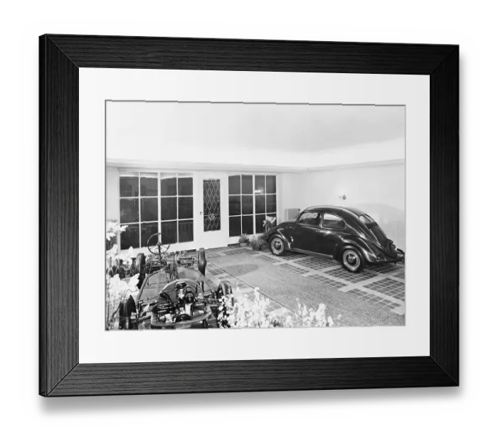 Framed Print : Volkswagen on Display in Berlin Showroom Framed Print : Volkswagen on Display in Berlin Showroom