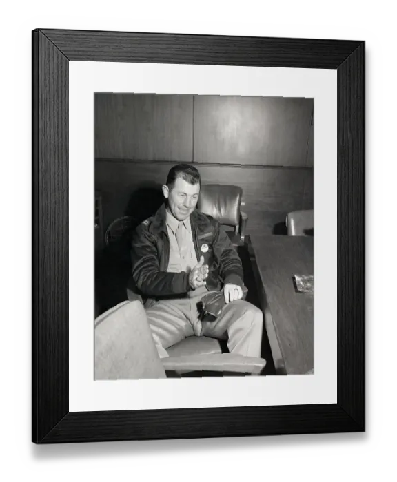Framed Print : Charles Yeager Pilot Of Supersonic Plane