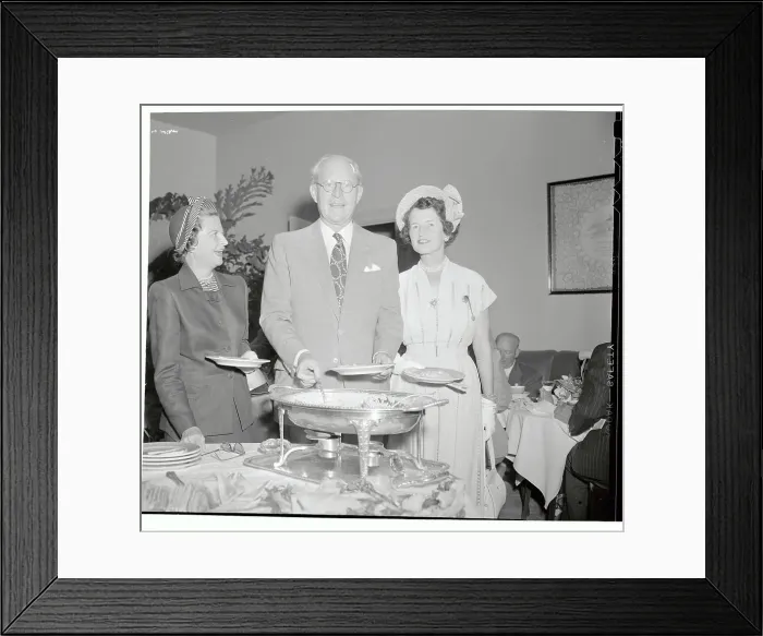 Framed Print : Mr. and Mrs. Joseph Kennedy Attending Race Track Luncheon with a Friend Framed Print : Mr. and Mrs. Joseph Kennedy Attending Race Track Luncheon with a Friend