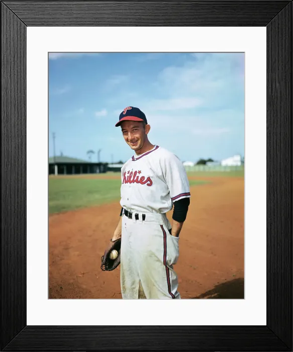 Framed Print : Portrait of Eddie Waitkus Framed Print : Portrait of Eddie Waitkus