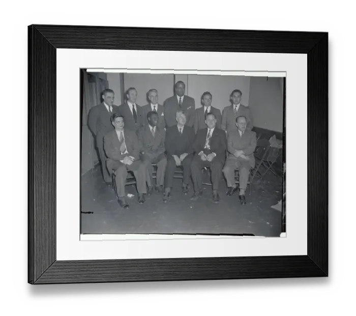Framed Print : Eleven Defendants at Their Communist Spy Trial Framed Print : Eleven Defendants at Their Communist Spy Trial