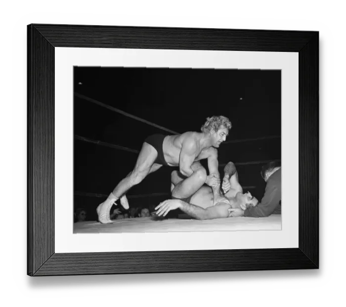 Framed Print : George The Wrestler in Action Framed Print : George The Wrestler in Action