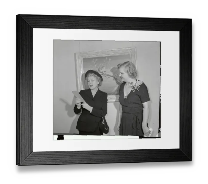 Framed Print : Mary Pickford Attending Art Show Framed Print : Mary Pickford Attending Art Show