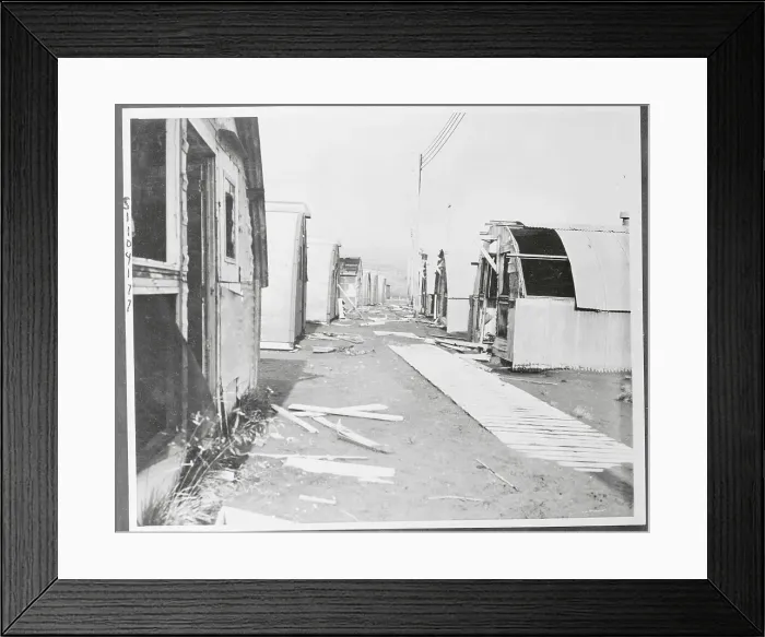 Framed Print : Run-Down Navy Housing