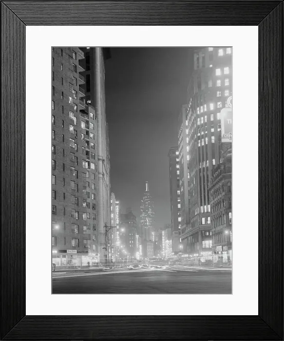 Framed Print : Columbus Circle Toward Empire State Building Framed Print : Columbus Circle Toward Empire State Building